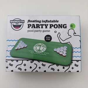 Big Mouth Toy Party Pong Float Floating Inflatable Beer Pong Game 6ft long New